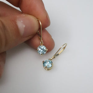 Blue Zircon Earrings