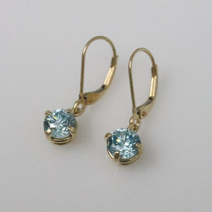 Blue Zircon Earrings