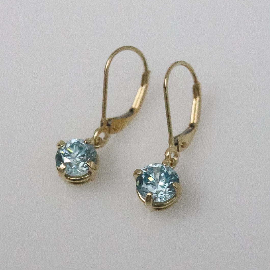 Blue Zircon Earrings