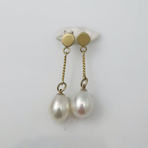 Pearl Dangle Studs