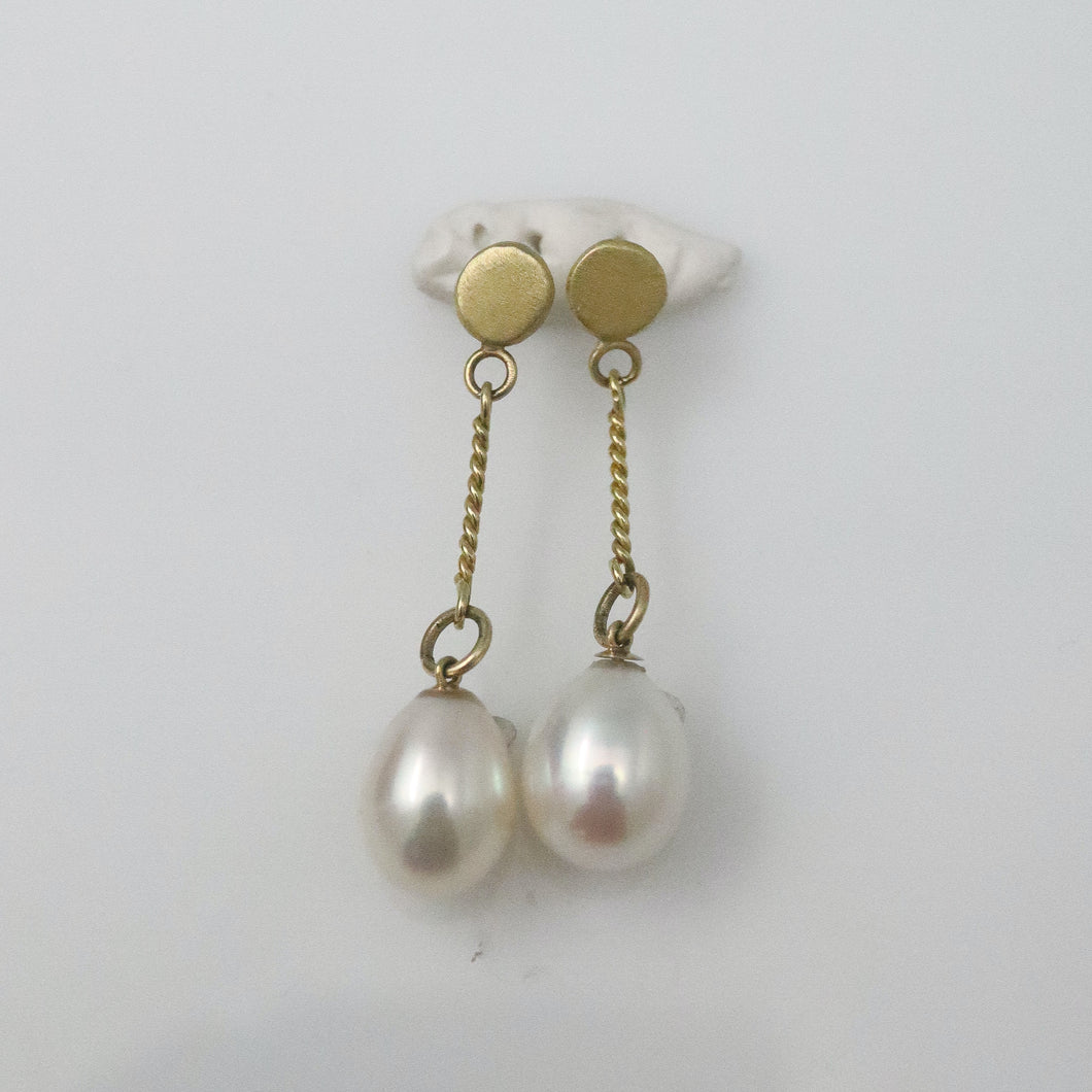 Pearl Dangle Studs