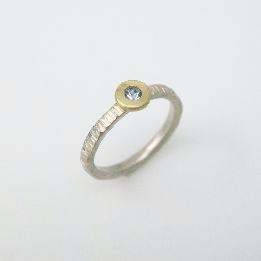 Light Blue Sapphire Stack Ring