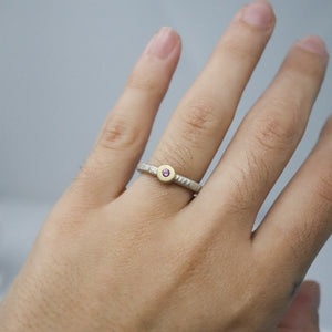 Pink Sapphire Stack Ring