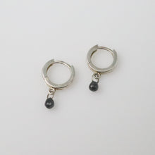 Load image into Gallery viewer, Black Diamond Huggie Earrings
