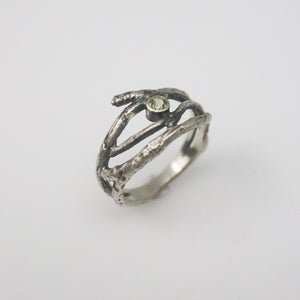 Peridot Twig Ring