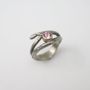 Pink Sapphire Twig Ring