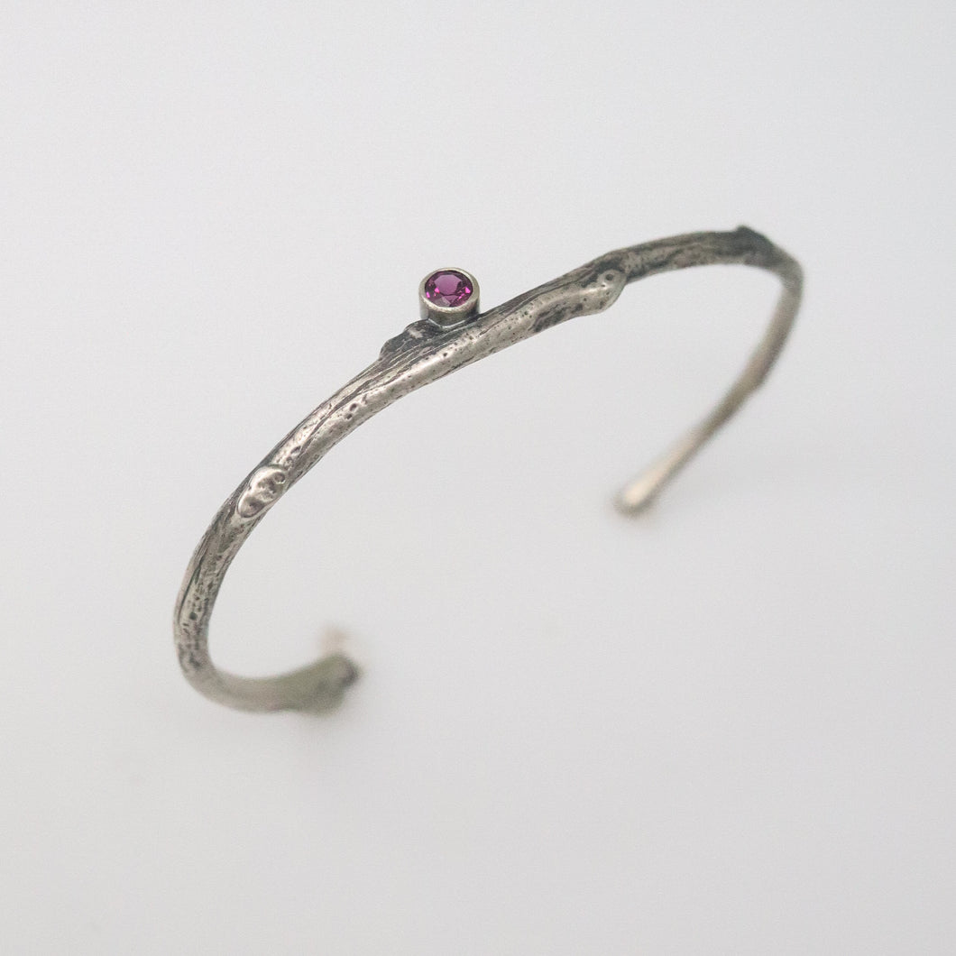 Thin Rhodolite Garnet Cuff