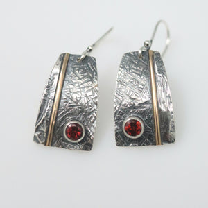 Garnet Medallion Earrings