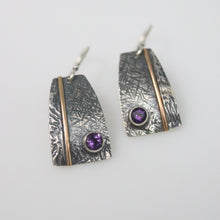 Load image into Gallery viewer, Amethyst Medallion Earrings
