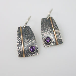 Amethyst Medallion Earrings