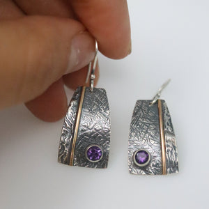 Amethyst Medallion Earrings