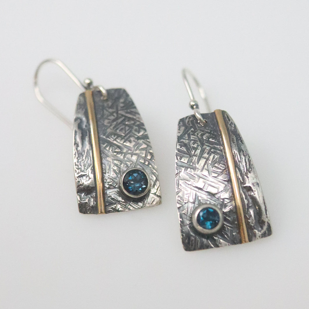 Topaz Medallion Earrings