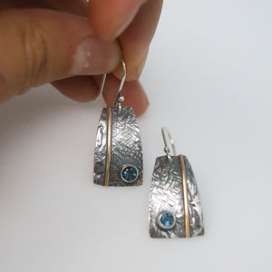 Topaz Medallion Earrings