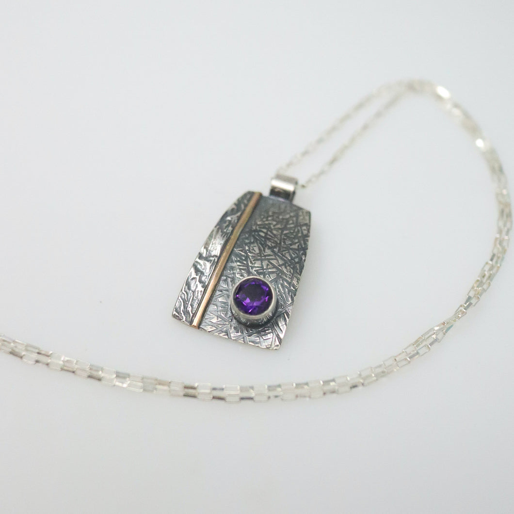 Amethyst Medallion Necklace