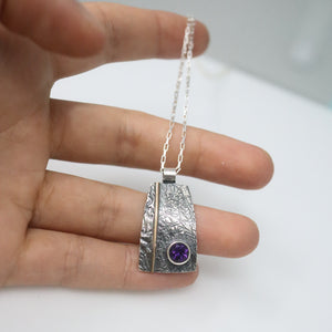 Amethyst Medallion Necklace