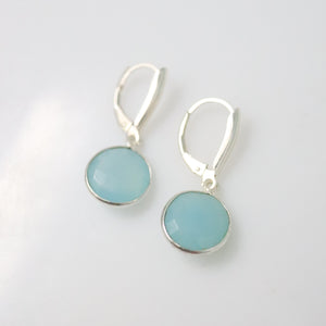 Chalcedony Faceted Earrings