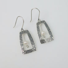 Load image into Gallery viewer, Pearl Drop Window Earrings
