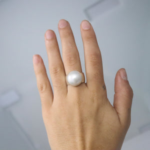 White Mabe Pearl Ring