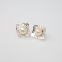 Load image into Gallery viewer, White Pearl Studs
