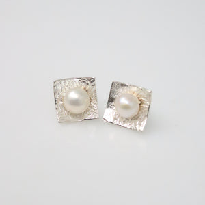 White Pearl Studs