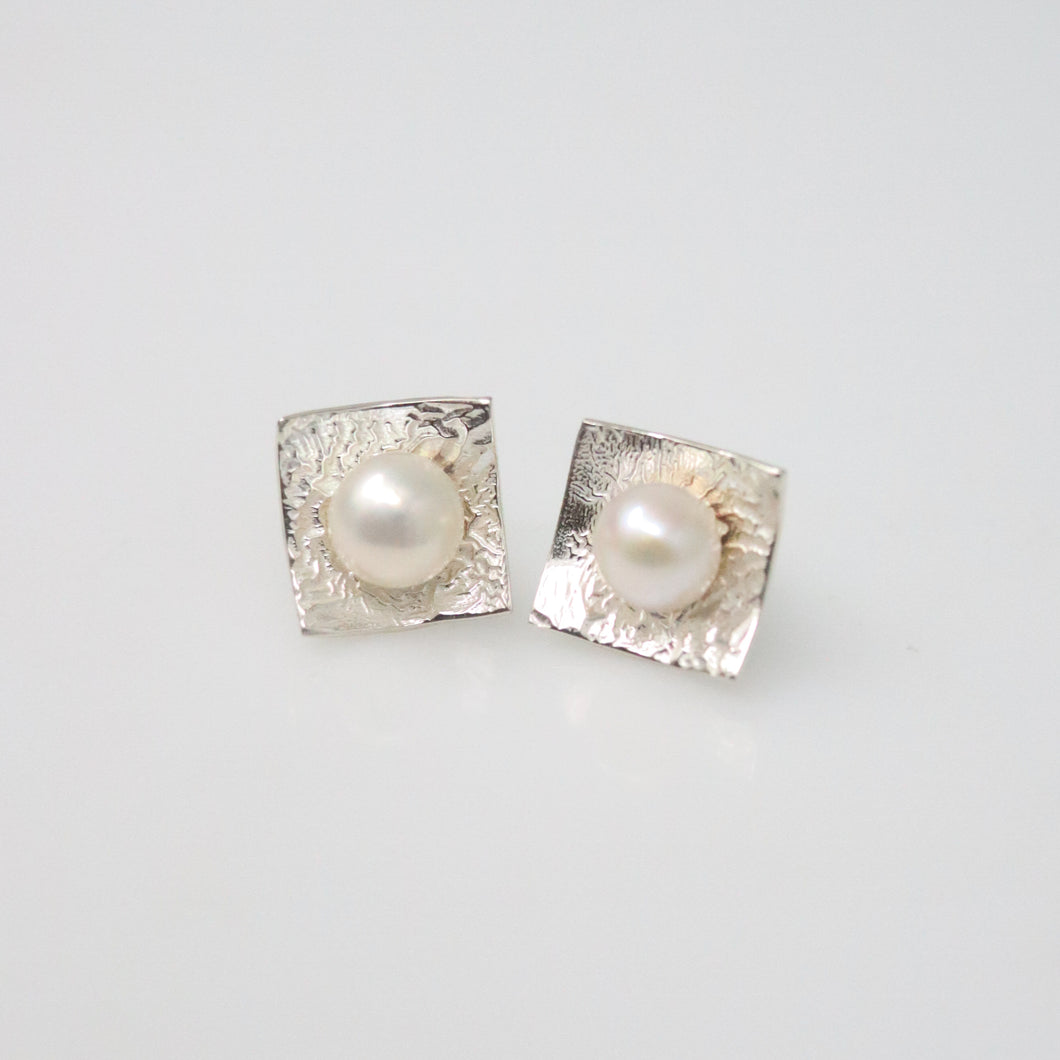 White Pearl Studs