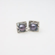 Load image into Gallery viewer, Mini Purple Pearl Studs
