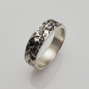 STERLING SILVER BARK BAND