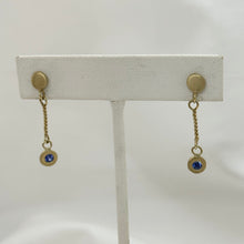 Load image into Gallery viewer, BLUE SAPPHIRE 18K GOLD EARRINGS
