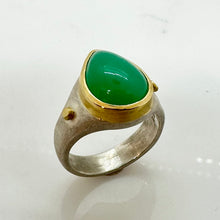 Load image into Gallery viewer, CHRYSOPRASE RING 18K SS
