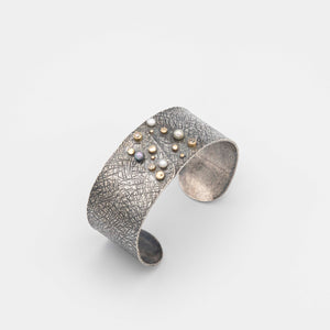 PEARL AND DIAMOND CONSTELLATION CUFF
