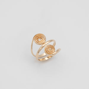 GOLD FILLED SPIRAL RING