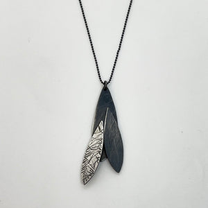 Triple feather necklace