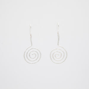 LARGE FORGED SPIRAL EARRINGS
