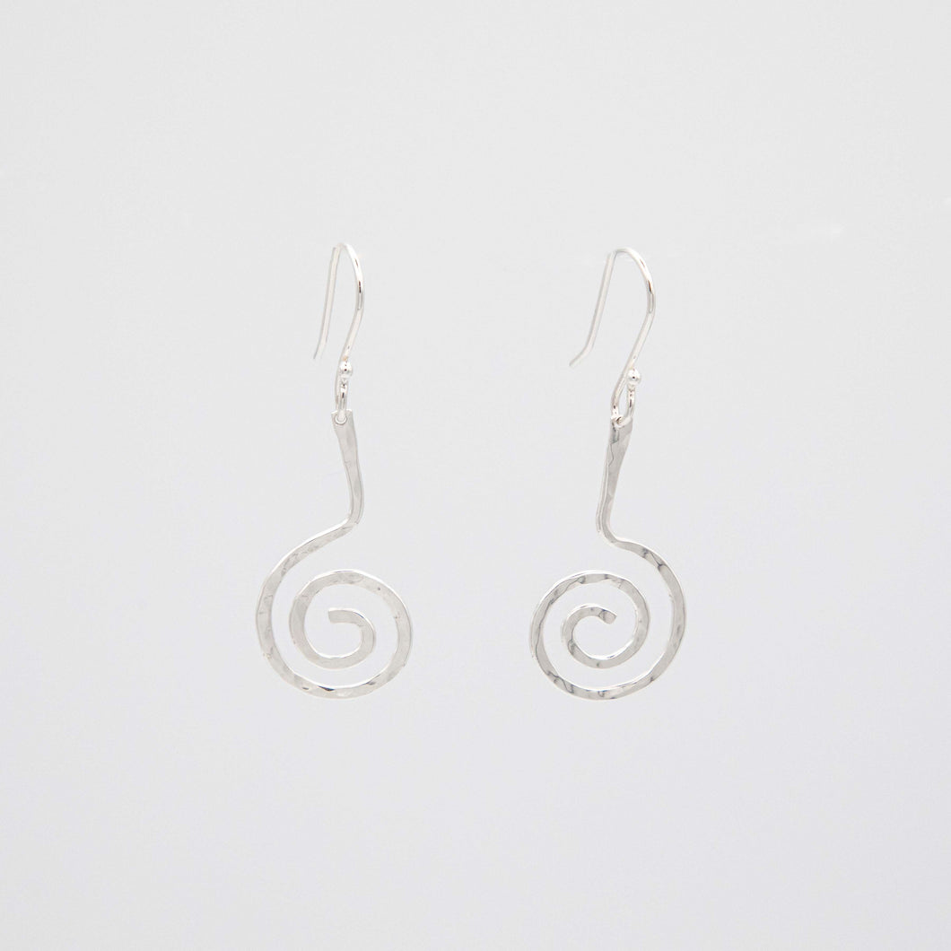 SMALL FORGED SPIRAL EARRINGS