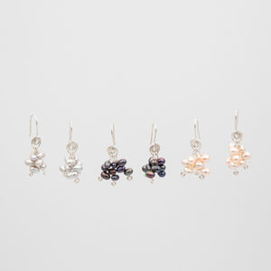 SPIRAL EARRINGS PEACOCK PEARLS