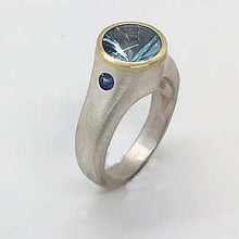 Load image into Gallery viewer, SPIRAL CUT AQUAMARINE RING
