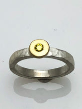 Load image into Gallery viewer, YELLOW DIAMOND STACK RING
